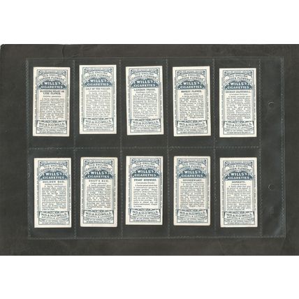 Flowers A full set of Wills Cigarette Cards Old English Garden Flowers 2nd 1915