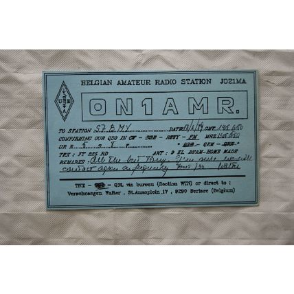 1989 QSL Card Belgium Amateur Radio Station JO21MA - ON1AMR