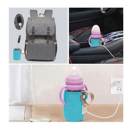 Portable Bottle USB Warmer Heater Travel Baby Kids Milk Water Cover Pouch New