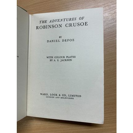 VINTAGE DANIEL DEFOE THE ADVENTURES OF ROBINSON CRUSOE ILLUSTRATED BOOK (P4) AA
