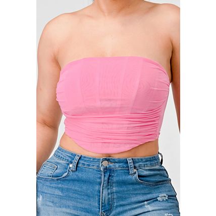 Women's Luxe Super Stretch Mesh Layered Corset Bustier