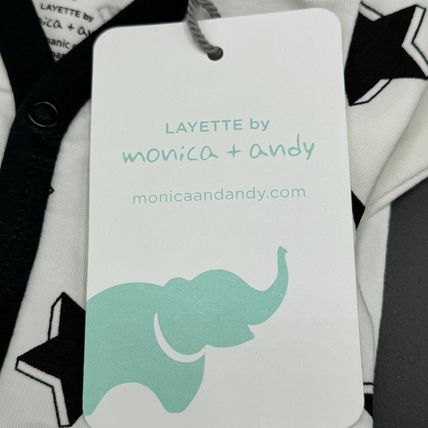 Monica + Andy Infant Boys Printed One-Piece Pajamas Organic - Long Sleeve