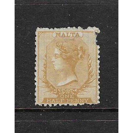 MALTA 1863-81 QUEEN VICTORIA 1/2d UNUSED SG4 spacefiller