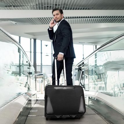 MATEIN Rolling Laptop Bag, Mens Large Briefcase with Big Wheels Fits 17.3 Inch N