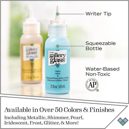 Gallery Glass Window Acrylic Craft Paint Set Formulated to Be Non-Toxic, Perfect