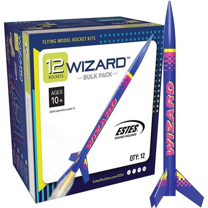 Estes - 1754 Wizard Flying Model Rocket Bulk Pack (Pack of 12) | Intermediate Ro
