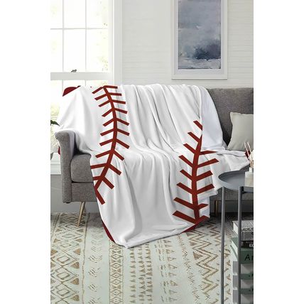 Bright White Ball Game Fashion Fleece Blanket 130*150cm