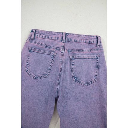 Orchid Petal Vintage Wash Frayed Hem Ankle-length Jeans