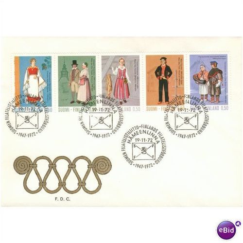 Finland FDC 1972 - SG 823-827 - Ancient & National Costumes