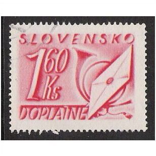 Po Mi 33: 1 Ks. 60 carmine-rose Postage Due Stamp.