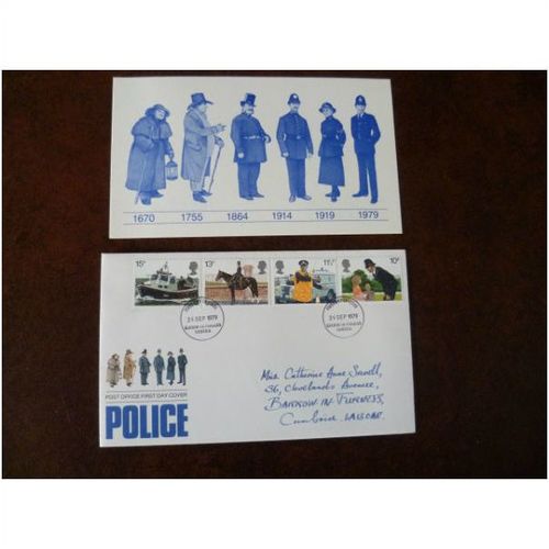 1979 GB 150th Anniversary of Metropolitan Police stamps FDC Barrow uniforms