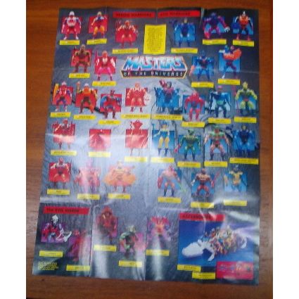 MASTERS OF THE UNIVERSE VINTAGE ' ACTION FIGURE POSTER ' 1985