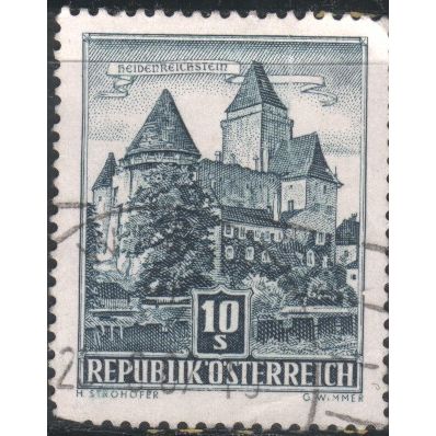 Austria 1957 - SG1322 - 10s green - Heidenreichstein Castle - used