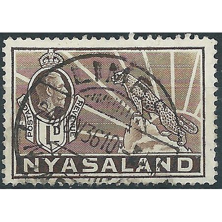 Nyasaland 1934 SG115 1d Brown Fine Used...