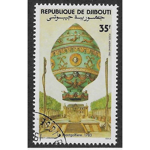 DJI 1982 35f 'BICENTENNARY OF FIRST MANNED FLIGHT' FINE USED (EBID 55-015)