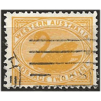 Western Australia 1905 SG140 2d Yellow Good Used. ..