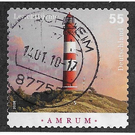 GER 2008 €0.55 (S/A) 'LIGHTHOUSES -AMRUM' FINE USED (EBID66-093)