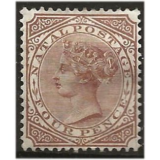 Natal 1882 SG102 4d Brown Wmk Crown CA Mounted Mint . .. .