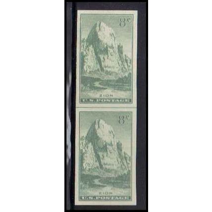 763 8c Zion Park Very Fine MNH Hor Line Vert Pair Z2283