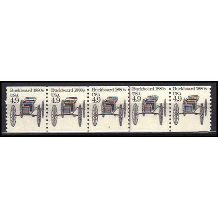 2124 4.9c Buckboard Very Fine MNH Dry Gum PNC 3/5 X0246