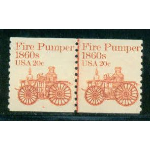 1908 20c Fire Pumper Fine MNH Dry Gum CNP Left 6 W0258