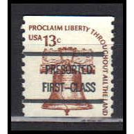 1618av 13c Liberty Bell Very Fine MNH Dry Gum Gap Single RS PreCnx CA0901