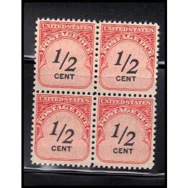 J88 1/2c Postage Due Fine MNH Blk/4 O7042