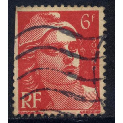 FRANCE c. 1945 MARIANNE 6f ROSE RED STAMP