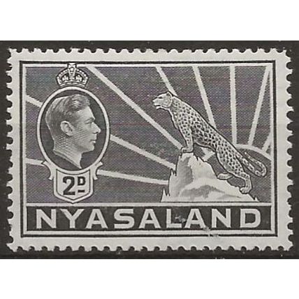 Nyasaland 1937 SG133 2d Grey Light Mounted Mint .