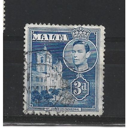 Malta.SG223a 3d St. John's Co-Cathedral (Blue).Fine Used.Apr25h