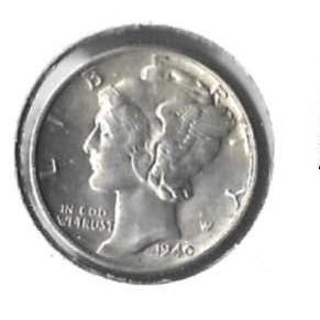 1940 US Silver Mercury Dime BU