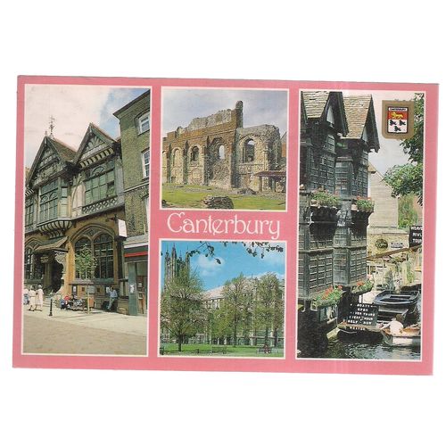 CANTERBURY, KENT. multiview unused vintage postcard =