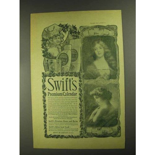 1903 Swift's Premium Hams and Bacon Ad - Little Cook