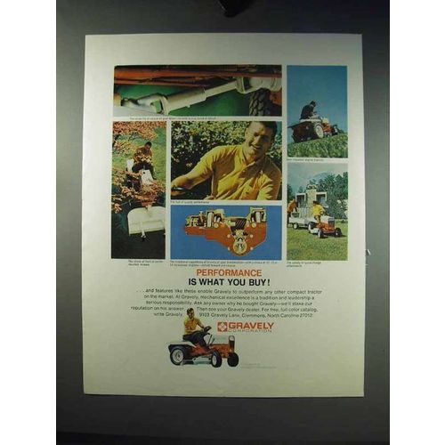 1969 Gravely Lawn Tractor Ad - Performance You Buy