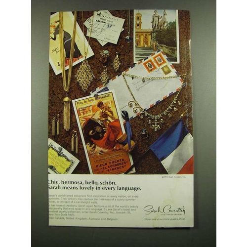 1971 Sarah Coventry Jewelry Ad - Chic, Hermosa, Bello, Schon