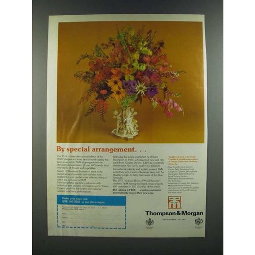 1986 Thompson & Morgan Ad - By Special Arrangement