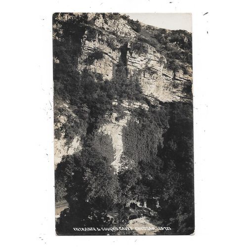 REAL PHOTOGRAPHIC POSTCARD ENTRANCE TO GOUGHS CAVE CHEDDAR SOMERSET (3018)