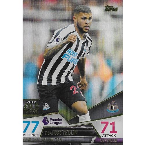 Match Attax Ultimate 2018/19 Cards: Newcastle United - Defender, Yedlin