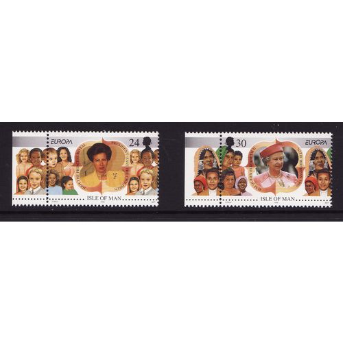 1996 Isle of Man, Europa, Famous Women, NH Mint Set, SG 701-02 #2