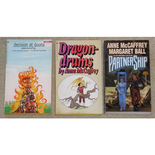 Decision Doona – Dragondrums – Partnership by Anne McCaffrey – 3 vintage SF pbs