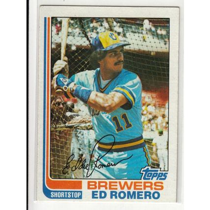 1982 Topps baseball card 408 Ed Romero- Brewers