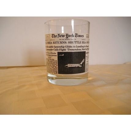 Columbia Space Shuttle Returns Glass Tumbler Bar New York Times News