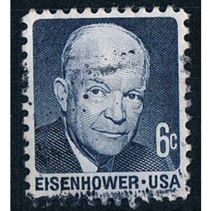 USA 1970 SG1383 usa28 Dwight D. Eisenhower 6c Used Stamp