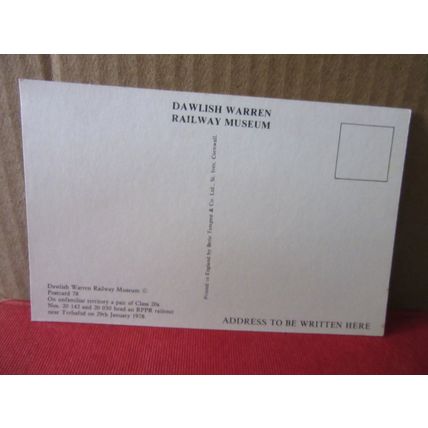 TREHAFOD no 20 142 and 20 030 1978 unused postcard Dawlish Warren museum no 78 =