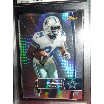 2012 Topps Finest Prism Refractor Morris Claiborne (Cowboys) RC #133 GMA 10