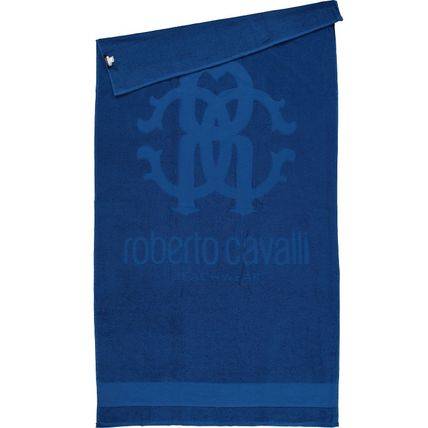 ROBERTO CAVALLI Blue Logo Beach Towel - NEW (RARE & COLLECTABLE)