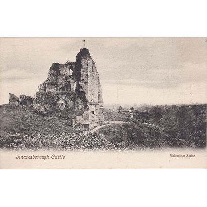 Standard size printed postcard Knaresborough Castle Yorkshire