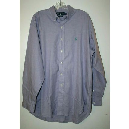 Ralph Lauren Mens Purple Blake Button Front Long Sleeve Dress Shirt Size L