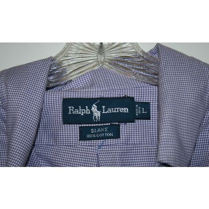 Ralph Lauren Mens Purple Blake Button Front Long Sleeve Dress Shirt Size L