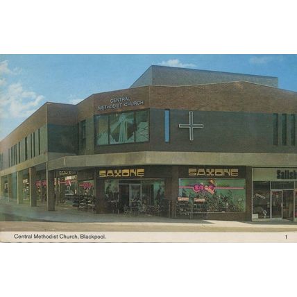 Blackpool Methodist Church 1970s Postcard